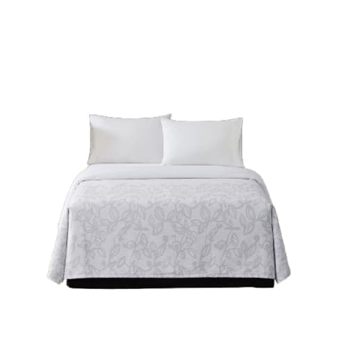 Colcha Garden Dreams, 100% Poliéster, Reina, 90x95, Blanco